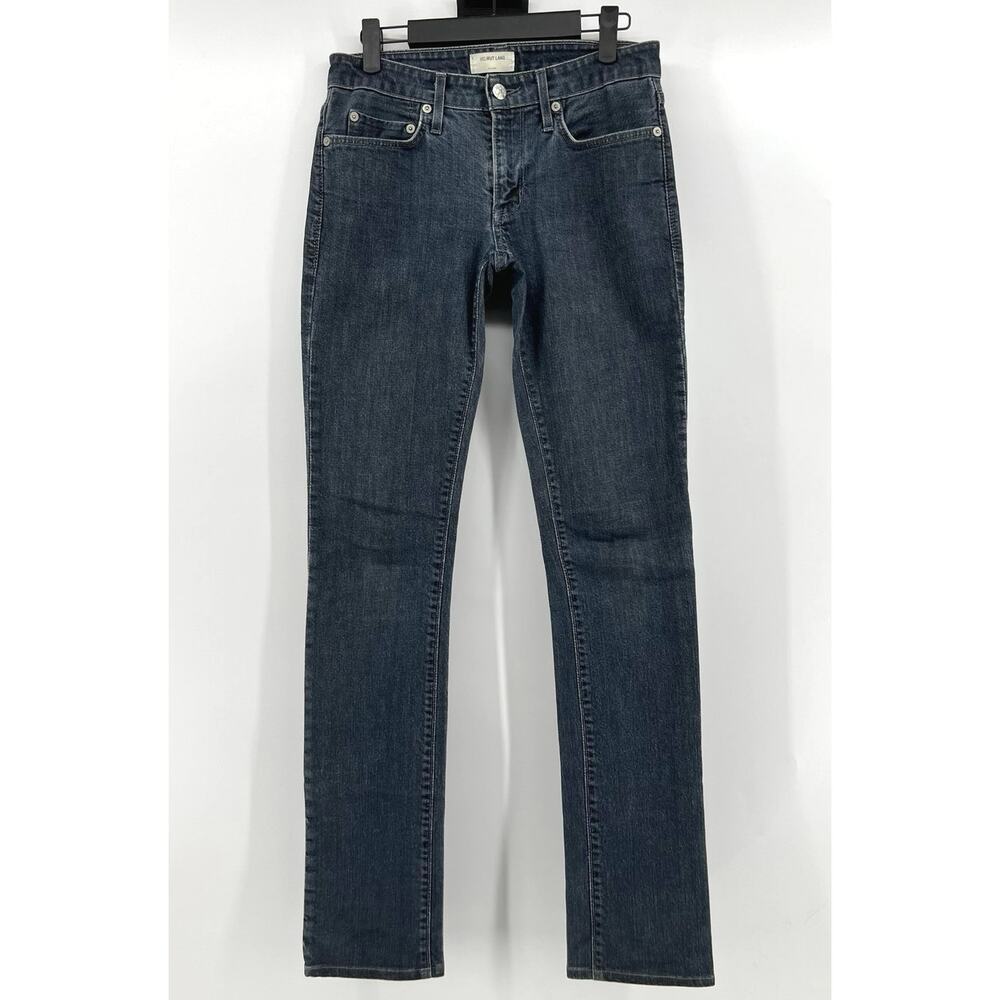 Helmut Lang Jeans Size 27 Dark Wash Stretch Straight Leg Made in USA 32 Inseam